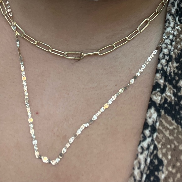 18” Tricolor Flat Chain 14k Italian Solid Gold - Picture 4 of 6